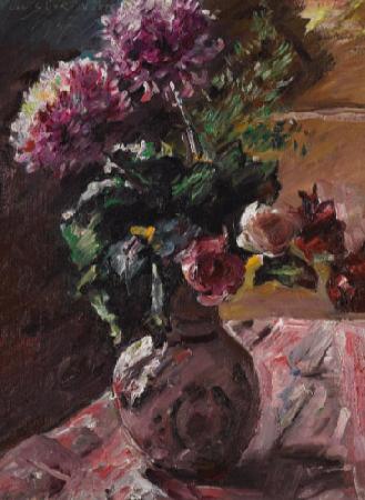 Lovis Corinth Chrysanthemen und Rosen im Krug China oil painting art